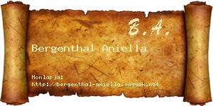 Bergenthal Aniella névjegykártya